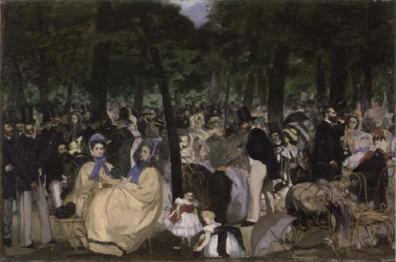 Edouard Manet Music in the Tuileries Gardens oil painting image